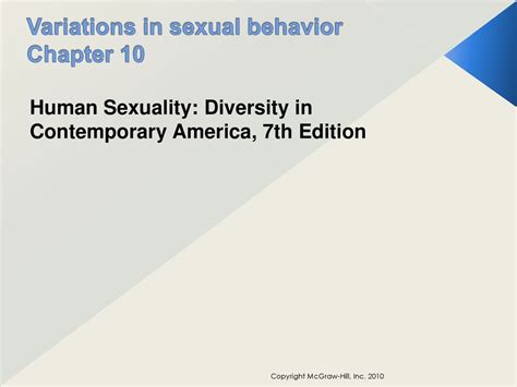 Chapter 11 – Variations in Sexual Behavior